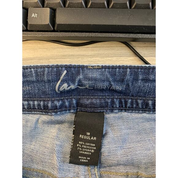 Lane Bryant Men's Straight Leg Cropped Jeans Denim Stretch Cotton Blue Size 18 - Picture 3 of 4